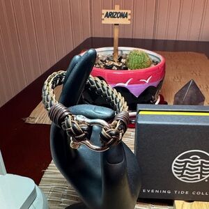 Evening Tide Collection Braided Bracelet LeStage Shackle Bracelets Brown Men’s